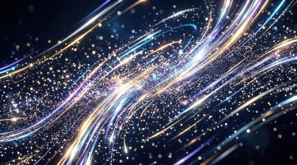 Glittering flash-light background with brilliant streaks and polished luminous energy, modern abstract composition, photorealistic,no logos