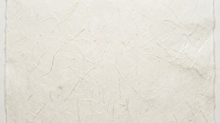 White traditional washi paper background, delicate fibers and subtle handmade surface, calm refined Japanese atmosphere, photorealistic,no logos