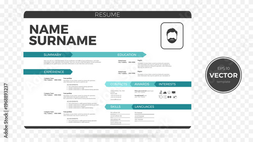 Professional resume template with blue accents and clean layout for job seekers.
