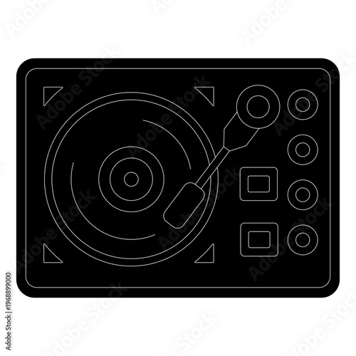 Retro Music design elements. Back to 80-90s, modern trend design style. Vector illustration.