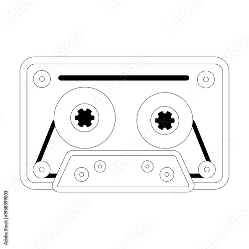 Retro Music design elements. Back to 80-90s, modern trend design style. Vector illustration.