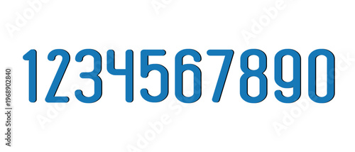 Set of colorful numbers. Vector illustration. Template elements for greeting card, web design. Mathematics educational children game.