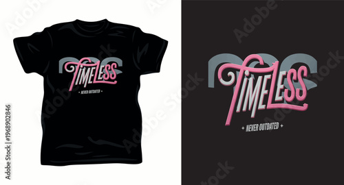 Timeless never outdated t-shirt apparel design.