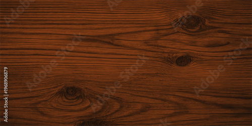 A natural dark brown hardwood floor grain shows an old wooden plank pattern with a textured timber surface and oak panel material designed for a rustic table or wall background