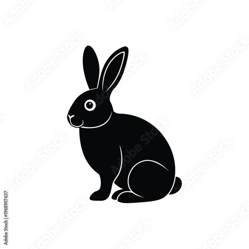 Rabbit Silhouette Icon Design Vector Illustration Animal Wildlife