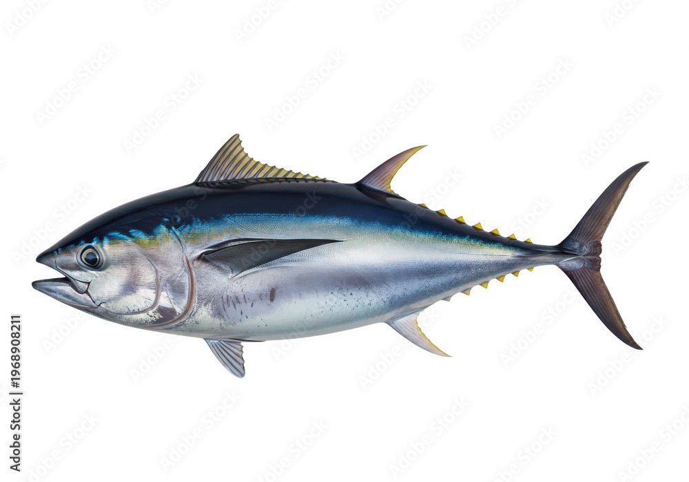 Fototapeta premium Majestic bluefin tuna swimming gracefully in the ocean waters
