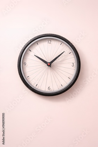 Creative Wheel Clock Time Concept Minimal Design