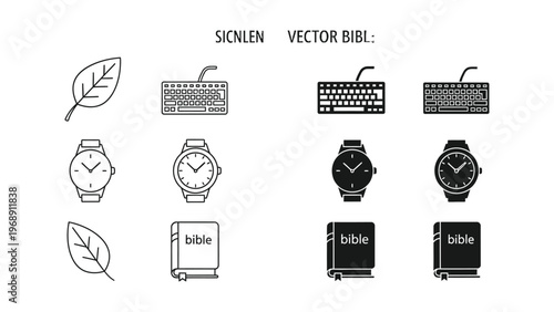 Comparison of traditional and vectorized graphic styles for everyday objects