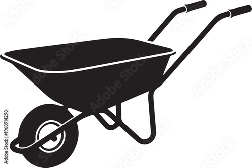 Modern wheelbarrow for gardening and construction work
