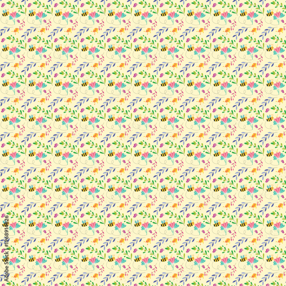 Fototapeta premium A Bunnies seamless pattern and background design.
