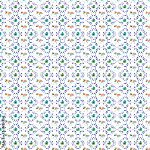 A Bunnies seamless pattern and background design.