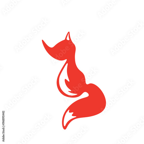 Cute fox baby isolated. Funny chanterelle animals. Card, postcards for kids. Little pup smiling. Flat vector illustration for banner, card, wallpaper, poster.