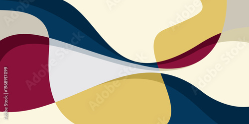 Abstract retro wavy shape pattern background vector. cover or poster abstract design