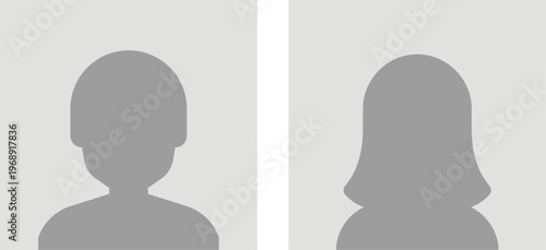 Default User Avatar Profile Icon Set Male and Female Silhouette Vector