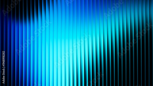 Futuristic neon fractal glass background with vibrant blue wavy gradients. Vibrant blue neon gradient background shaped by ribbed fractal glass for modern digital projects and visual design. Vector