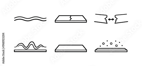 Bio-inspired healing icons showing regeneration and repair processes in simple line art