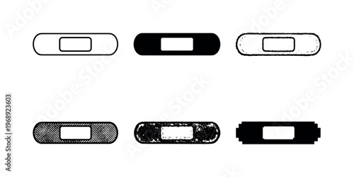 Adhesive bandage strip with central absorbent pad, used to cover small cuts and protect minor wounds during healing | Create ONE