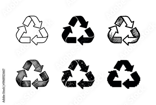 Mobius loop recycling mark with three rotating arrows in continuous cycle, indicating sustainable product design | Create ONE