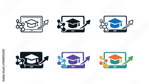 Concept illustrating technology driven pedagogy expressed through an abstract metaphor that implies adaptive instruction,