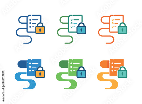 Abstract representation of professional policy alignment, conveyed via a locked pathway motif that implies secure processes, rule