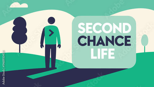 Illustration Of Second Chance Life Concept Vector Design Template