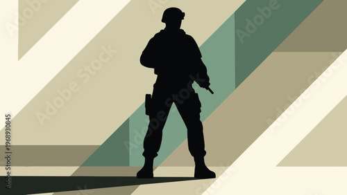 Illustration Of Special Forces Silhouette Vector Design Template