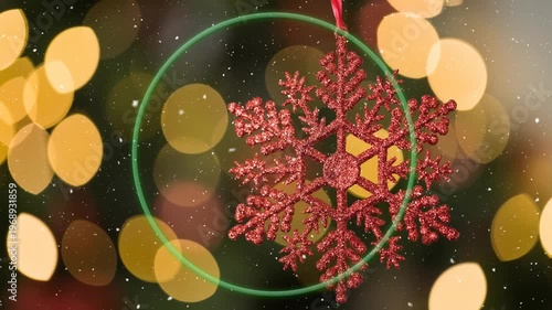 Animation of snow falling over spots