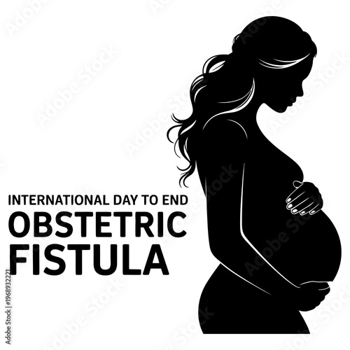 A symbolic illustration for the international day to end obstetric fistula for maternal health. Vector, illustration