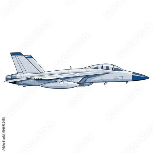 Side view of a military fighter aircraft