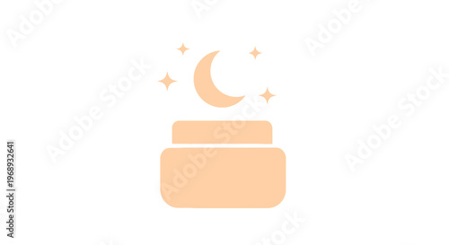 Nighttime skincare and beauty product icon.