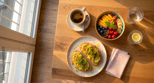 Healthy breakfast on the table