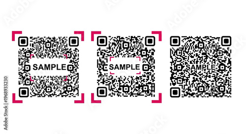 Diverse QR Code Illustrations Showcasing Various Digital Information Density and Design Formats for Modern Scanning Technology