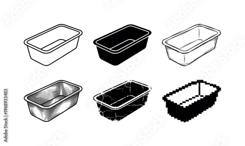 cake pan cavity, arranged as a clean  Variant 1: clean thin outline, no fill, rounded joins, even stroke.