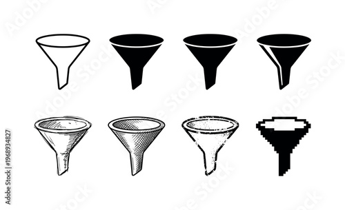 wide top opening, arranged as a clean  Variant 1: clean thin outline, no fill, rounded joins, even stroke.