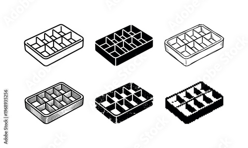 screw organizer, arranged as a clean  Variant 1: clean thin outline, no fill, rounded joins, even stroke.