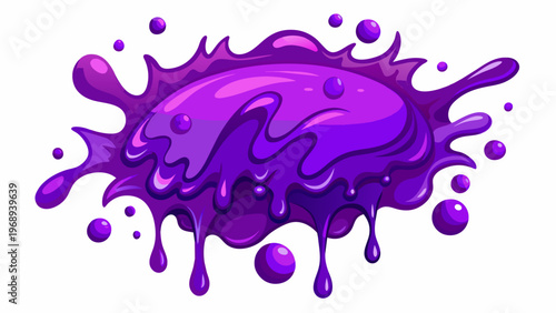 Purple Abstract Watercolor Vector Art Multicolor Brushstrokes Paint Drips White Background Design