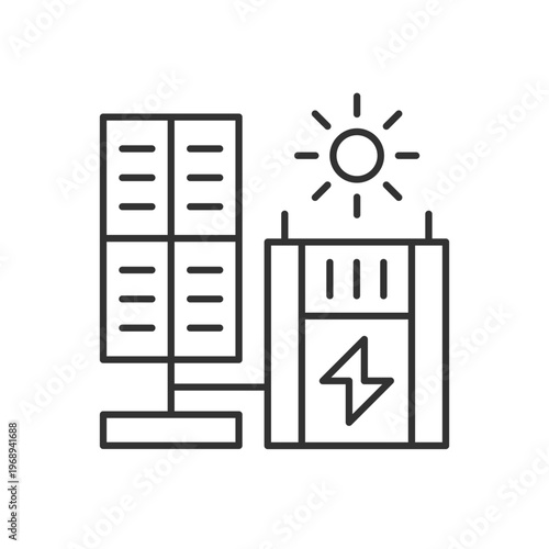 Solar Panel Battery Icon