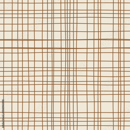Dense intricate ochre strokes forming loose woven gauze grid pattern. Seamless warm ochre hand drawn crosshatch texture. Organic freehand background for journal covers and detailed stationery.
