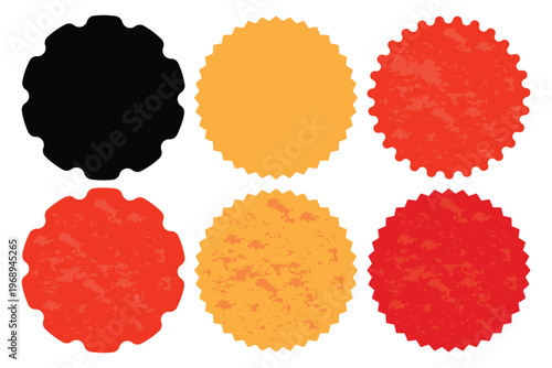 Set of arrival tag icon set