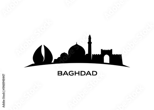 Cuadro en lienzo Baghdad city skyline
Vector city skyline on a white background