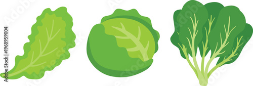 Leafy Greens Selection: A vibrant assortment of fresh, leafy green vegetables, bursting with natural color and the essence of health. Showcasing the beauty and versatility of nature's bounty