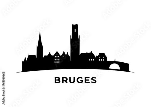 Bruges city skyline
Vector city skyline on a white background