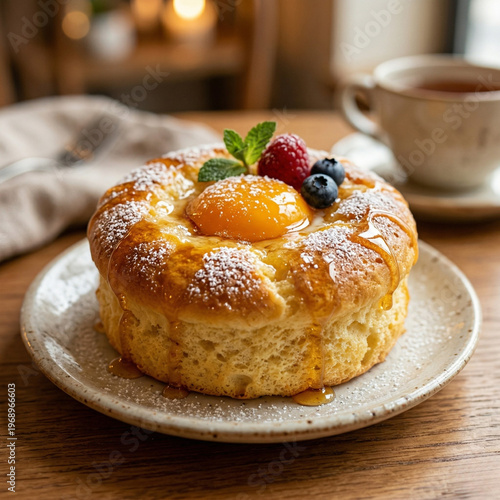 Gyeran-ppang Sweet Style is a variation of the popular Korean street food gyeran-ppang, which is a soft, fluffy bread baked with a whole egg inside. In this sweet version, the bread is slightly sugary
