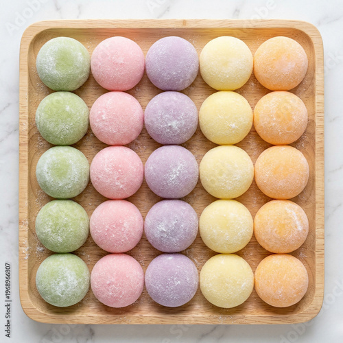 A Korean Mochi Ice Cream Set is a curated selection of bite-sized ice cream treats wrapped in soft, chewy Mochi dough. Popular in Korean cafés and dessert shops, these sets often include a variety of 