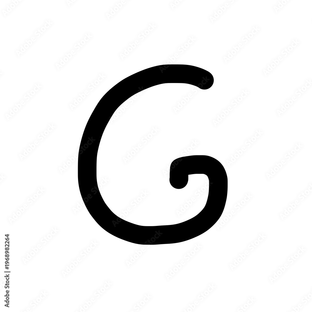 Fototapeta premium Black Capital Letter G Isolated on Transparent Background, Uppercase Alphabet PNG