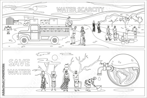 Save Water Horizontal Banners