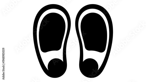 Heel grip pads icon for shoes, isolated on white background