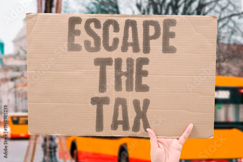 Obraz na plátně "Escape The Tax" Some wealthy individuals try to escape high taxes by emigrating abroad