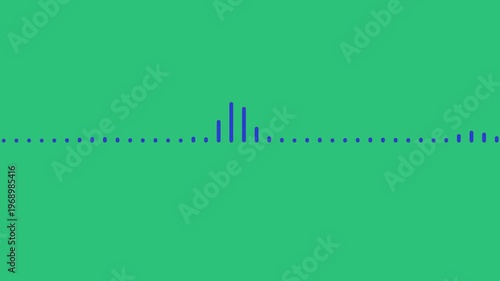 Sound Wave Audio Equalizer Music Visualization on Green Background