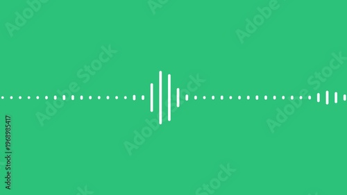 Sound Wave Equalizer Audio Visualization Animation Green Background